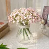 Decorative Flowers 40 Head Bouquet Artificial Plastic Flower Handmade Babysbreath Fake Plant Gypsophila Floral Arrange For Wedding Home