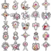 Collane con ciondolo Medaglione con memoria vivente galleggiante Misura 8mm Perline Gabbia di perle Strass Po Charms con collana a catena in acciaio o senza pendente