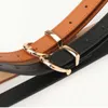 Andere mode -accessoires Fashion Women Belts Pu Leather Simple Metal Belt Belt Girls Dress Jean Pants Tailleband Belts voor Lady Luxury Designer Brand J230502