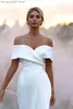 Robes de soirée robes de mariée sirène 2020 robes de mariée en satin doux hors de l'épaule princesse robe de soirée de mariage avec jupe amovible T230502