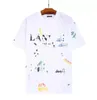Koszulki męskie letnia marka mody Lanvin Langfan list marek i koszulka z krótkim rękawem UV1LR6L7 1 SKN7