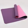 Yastık /Dekoratif Geniş 183 80cm 6mm Kalın Çift Renk Slip Non Slip TPE Yoga Mats Fitness Açık Gym Ev Spor Pilates Pedleri Mat İle