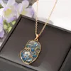 Pendant Necklaces Makersland Face Necklace For Women Dried Flowers Beauty Jewelry Female Charms Vintage Aesthetic Fashion Luxury