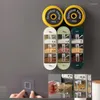 Förvaringsflaskor väggmonterad krydderbox dra drag arrangör Tillbehörsförtillbehör för badrum sovrum sovsal dekor