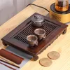 Teaware Hot Sale Chinese Natural Bamboo Tea Tray Water Storage Kung Fu Tea Set Drawer Household Tea Board Chinese Tea Storage Tray