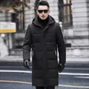 Herren Daunen Winter Hochwertige Herren X-Long Heizung Kapuzenjacke Verdickte Warme Weiße Ente Dicker Mantel Plus Größe M-6XL 7XL 8XL