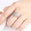 Wedding Rings R418 2023 In Korean Accessories For Women Silver Plated Water Drop Pink Jewellery Bride Ring Mothers Day Gift Mom