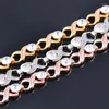 Bangle Leeker Fashion Round Round Cubic Zirconia Bracelets for Women Rose Rose Gold Gold Sier Color on Hand Jewelry 069 XS6