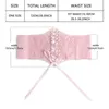 Autres Accessoires De Mode Rose Imprimé Dentelle Corset Mode Casual Large Ceinture Design De Luxe Haute Qualité Marque Femmes Ceinture Gothique Coréen Élastique Harnais J230502