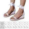 Sandaler Summer Platform 2023 Fashion Women Strap Gladiator Sandal Wedge Shoes Casual Peep Toe Espadrille