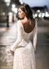 Festklänningar Smileven Mermaid Wedding Dresses 2020 Långärmad spets bröllopsklänningar Backless Bride Dress Vestido de Noiva Boho Style T230502