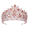 Hårklämmor Barrettes Bröllopstillbehör för kvinnor Brud Tiara brudtärnor Head Crown Shinny Rhinestones Party Big Gem Hairwear Jewelryhai