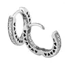Серьговые серьги с логотипом сердца Hoop Sterling Jewelry for Women Wedding Fashion Elegant