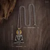 Anhänger Halsketten Vintage Derwisch Buddha Halskette Mann Frau Persönlichkeit Religiöses Amulett Schmuck Zubehör