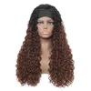 Synthetic Wigs DaiQi Honey Blond Curly Headband For Black Women Wig 24 Long Deep Wave Daily High Quality Heat Resistant Fiber