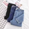 Jeans Nuovi Jeans skinny a matita Pantaloni denim femminili Pantaloni blu da donna Pantaloni elasticizzati strappati in vita Pantaloni jeans slim alla caviglia da donna Taglie forti