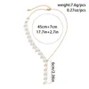 Ketten Ailodo Asymmetrische Imitationsperle Langkettige Halskette Für Frauen Elegante Party Hochzeit Modeschmuck Mädchen Geschenk 2023