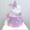 Party Favor 11Pcs/Set Happy Birthday Fairy Butterfly Cake Topper Paper Pink Decorations For Kid Decor Baby Shower Gift