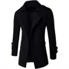 Men's Trench Coats Men British Style Double Breasted Top Coat Mens Long Masculino Male Clothing Classic Drop Overcoat