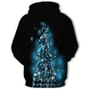 Moletons masculinos moletons femininos Feliz Natal 3D Funny Funny Winter Fashion Moda de manga comprida Pullover Hip Hop Papai Noel Roupas quentes