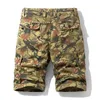 Mäns shorts Pure Cotton Men Summer Cargo Shorts Male Black Multi Pockets Bermuda Shorts For Men Homme Long Military Army Tactical Boy Z619 T230502