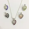 Pendant Necklaces Pieces /lot 18KGP Birthday Stone Locket Can Hold A 9mm Pearl Bead Cage Mounting DIY Fashion Jewelry MakingPendant Necklace