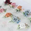 Fiori decorativi Sposo Sposa Corsage Flower Set da polso Bracciali artificiali Accessori da sposa