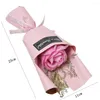 Flores decorativas 1pcs Rosas feitas à mão Soop Fower Gifts Valentine Party Romantic Birthday Favors Decoração Presente de Confissão