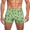 Men's Swimwear Funny Frog Doing Yoga Swimming Trunks Cute Green Forgs Design Stay-in-Shape Custom Swim Boxers Plus Size Training Man