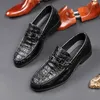 Men Streetwear Fashion Business Casual Thick Platform Big Size Leather Wedding Loafers Shoes Harajuku Korean Man Leather Shoes