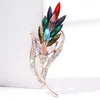 Nieuwe Crystal Wheat -oor broche voor vrouwen Men Men Wedding Party Bloemkraag Corsage Pins Fashion Sjalf Buckle Party Sieraden