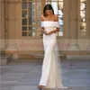 Party Dresses Stylish Off-The-Shoulder Boat Neck Floor-Length Wedding Dresses for 2021 Bride Beach Bridal Gowns Sexy Open Back Court Train T230502