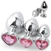 Anal Toys Extremo Pink Sex Stainless Steel Grand Expand Chin Huge Butt Heart Cola Toys Set Anal Plug Heart