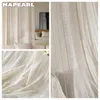 Curtain Japanese Style Beige Stripe Thicken Gauze Contracted Bedroom Wave Window Balcony Shading Screen