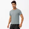 LL Original Label Loose Running Speed Dry Clothes Crewneck T-Shirt Sweat Absorbent Breathable Fitness Sports Casual Short Sleeve Men