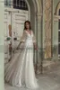 Festklänningar Sevintage Princess Boho Wedding Dresses Applices Spets Backless Beach Bride Dress Long Puff Sueses Plus Size Brudklänning T230502