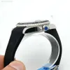 Relojes de pulsera de 40 mm, color negro, sin esfera, fecha luminosa, anillo de cerámica, yate, correa de goma mecánica automática G230502