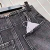 High Waist Denim Shorts Rero Dunkelgraue Jeanshosen Sommer Damen Designer Casual Shorts