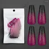 False Nails 24Tips/Opp Black Gradient Extension Forms Acrylic Nail Tips Press On Gel Polish Artificial Art Sets