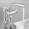 Rubinetti per lavandino del bagno Rubinetto per lavabo di arrivo Rubinetto singolo per acqua fredda a parete con pistola Miscelatore spray Cromato Nero Ottone multifunzione