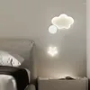 Wall Lamp Modern Led Cloud Star Moon Black and White Decor Sconces voor kinderkamer Studie Slaapkamer Living Indoor Armaturen