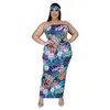 Dresses Floral Print Strapless Maxi Dresses For Women Plus Size Summer Clothes Sleeveless Sexy Tube Clubwear Wholesale Dropshipping