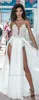 파티 드레스 Verngo 섹시한 연인 구슬 웨딩 드레스 Beach resido de novia 2020 High Double Side Slit Runway Long Chiffon Bridal Gown T230502