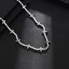 Chaînes Arrivées En Acier Inoxydable Perle Artificielle Chaîne Collier Hip Hop Épissage Mode Tendance Bijoux Cadeau Pour Lui