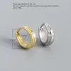 Hoopörhängen 925 Sterling Silverörhänge Hollow Mönster /Riskorn /Rop Knut Ear Ring Broadside Line Geometry Woman Girl Jewelry