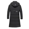 Herren Daunen Winter Hochwertige Herren X-Long Heizung Kapuzenjacke Verdickte Warme Weiße Ente Dicker Mantel Plus Größe M-6XL 7XL 8XL