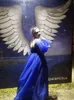 Robes de soirée robes de bal bleues manches longues bouffantes tulle dos nu robes de soirée formelles robes de reconstitution historique de beauté 2020 sur mesure T230502