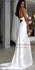 Robes de soirée Verngo plage robe de mariée 2020 simples robes de mariée en satin doux blanc sexy bretelles spaghetti dos nu longue robe de soirée personnalisée T230502