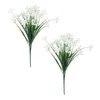 Couronnes De Fleurs Décoratives 2 PCS Plantes Réalistes Artificielles Simulation Herbe Arrangements Floraux Sauvages Décor À La Maison Ornement De Mariage Fête