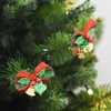 Dekoracje świąteczne 6pcs/działka 5 4 cm Złoty pierścień Jingle Bell Festival cienki łuk DIY